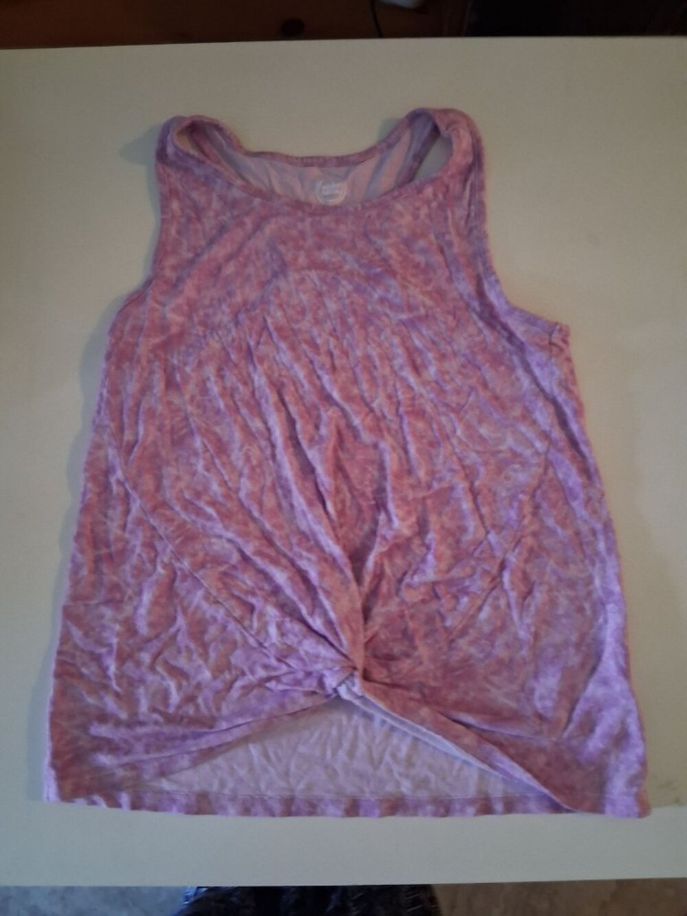 Wonder Nation Tank Top Twist Front Pink Girls Size 7/8 Medium